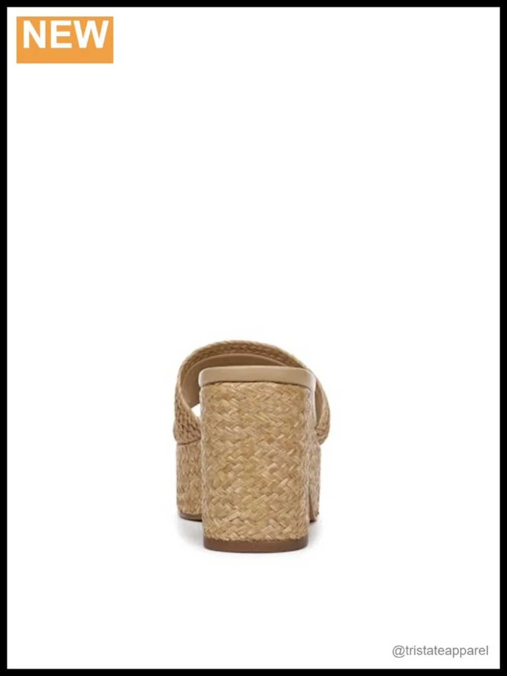 Faux Raffia Platform Slide Sandals Open Toe Slip On Heels
